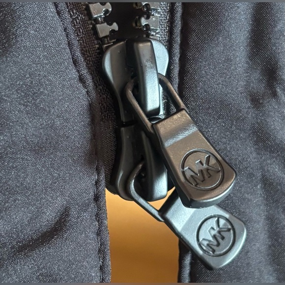 Michael Kors 💅❄️ Black Maxi Long Fur Winter Snow Puffer Coat MK Jacket NEW $400 - Picture 8 of 16